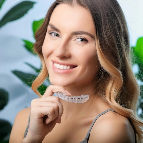 Примеры использования прозрачных кап для выравнивания зубов